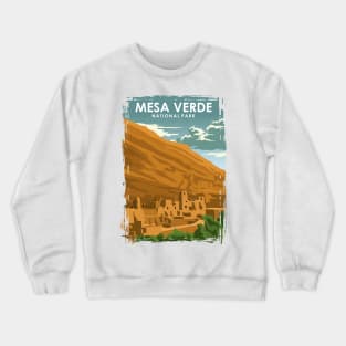 Mesa Verde National Park Vintage Travel Poster Crewneck Sweatshirt